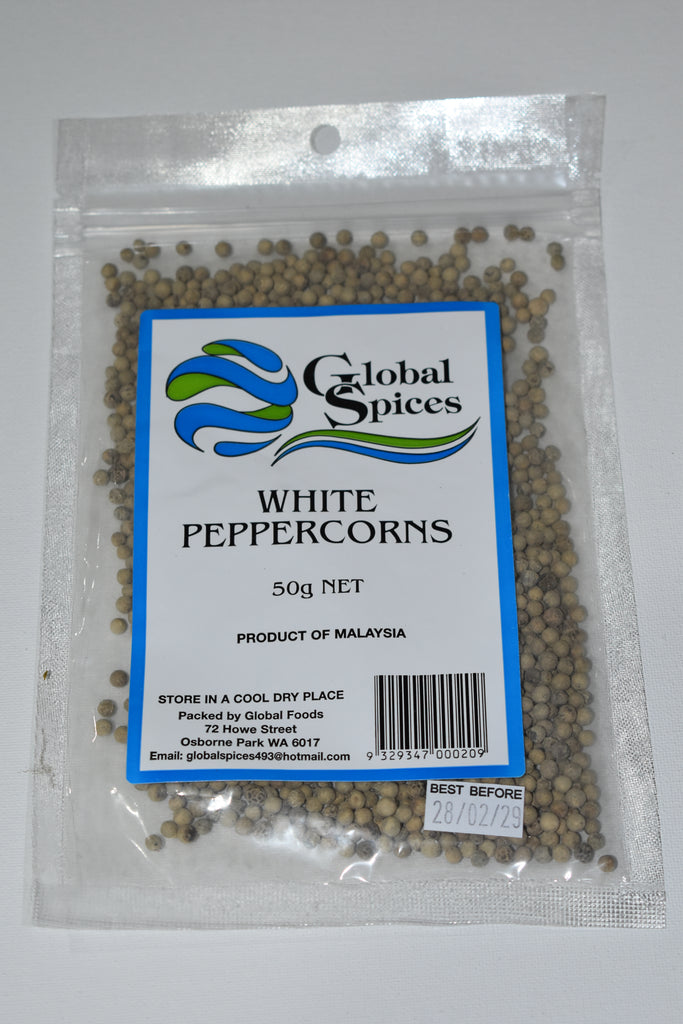 Peppercorns White 50g Packet